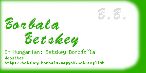 borbala betskey business card